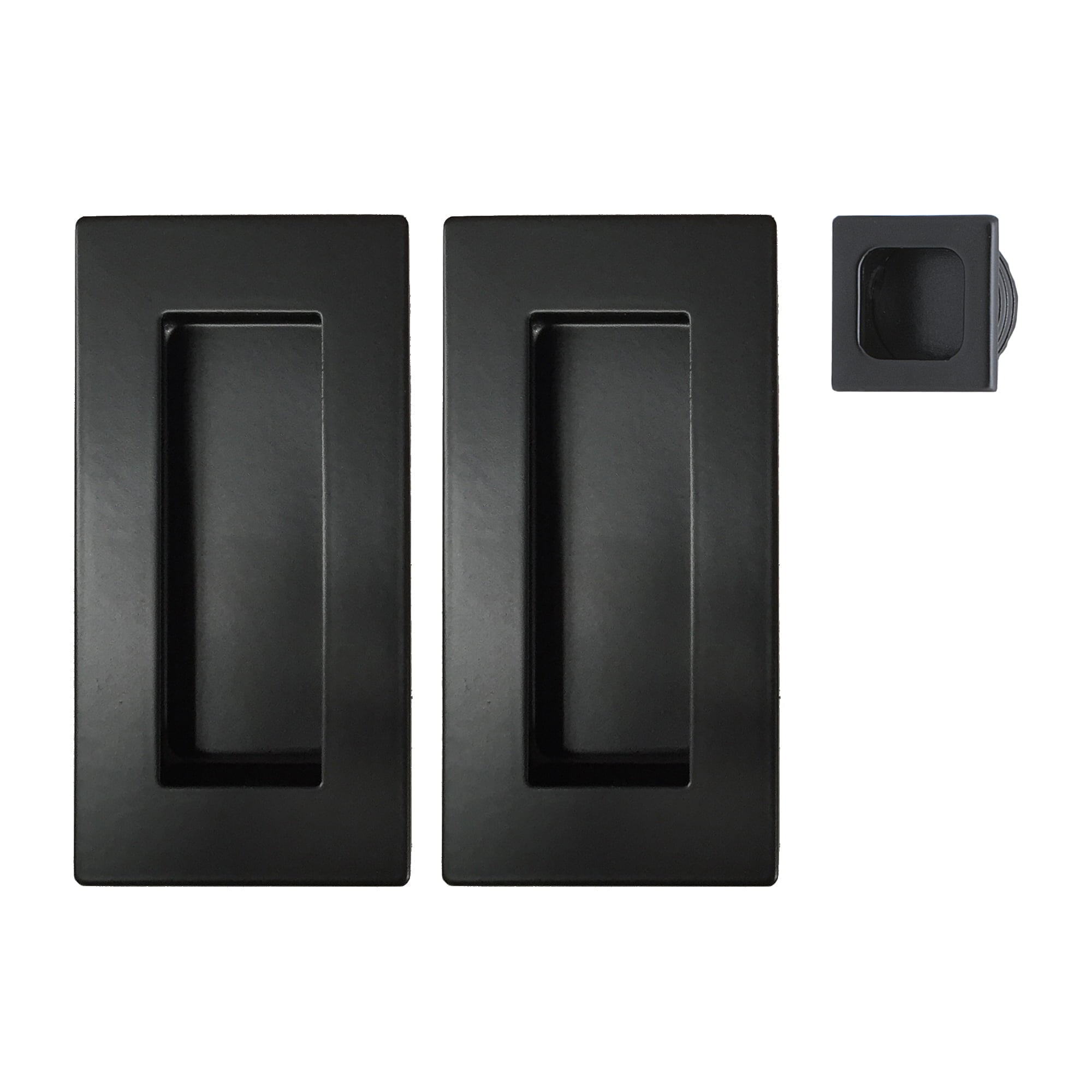 Miles Nelson Rectangle Edge Flush Pull Kit Matt Black