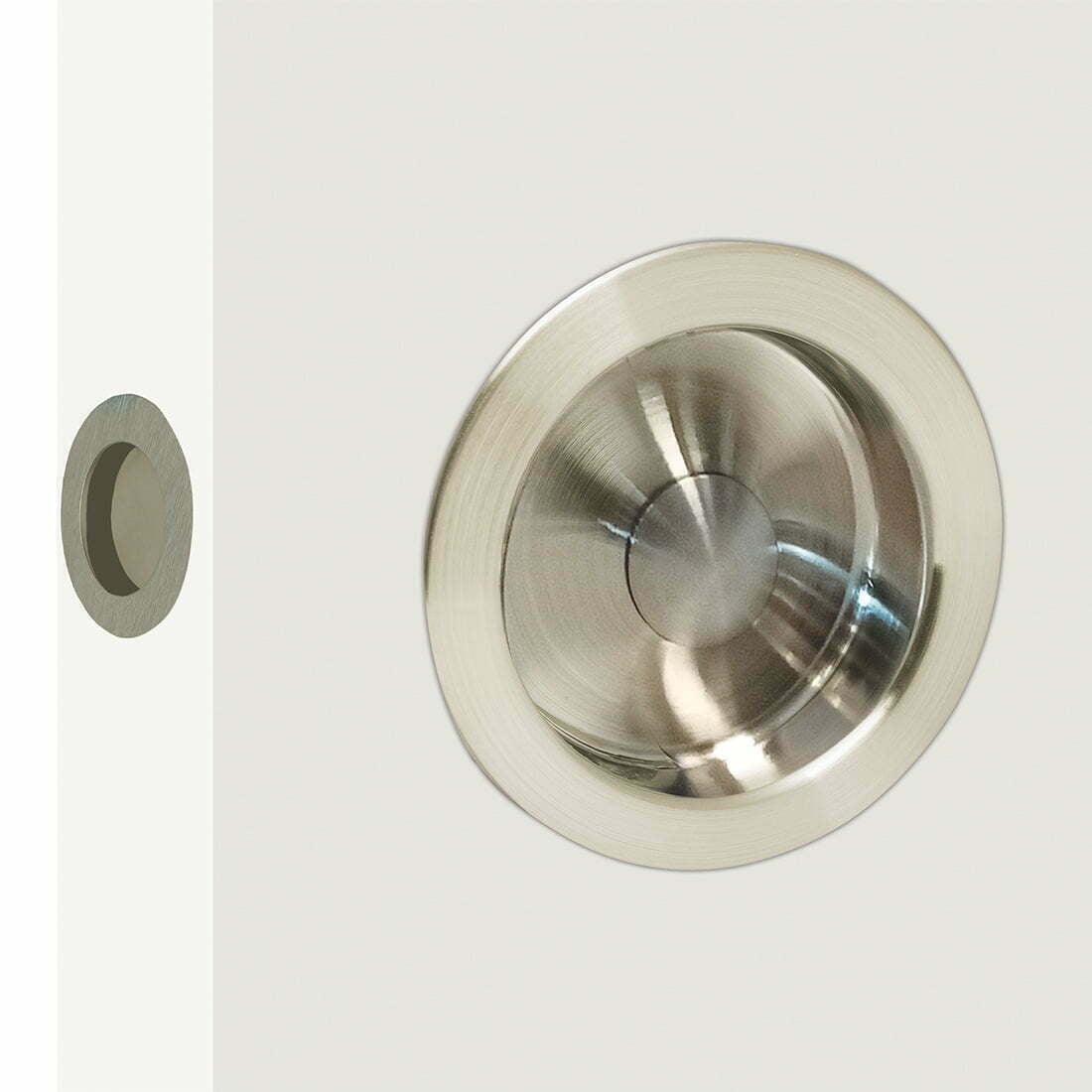 Miles Nelson Round Cavity Slider Passage Satin Nickel