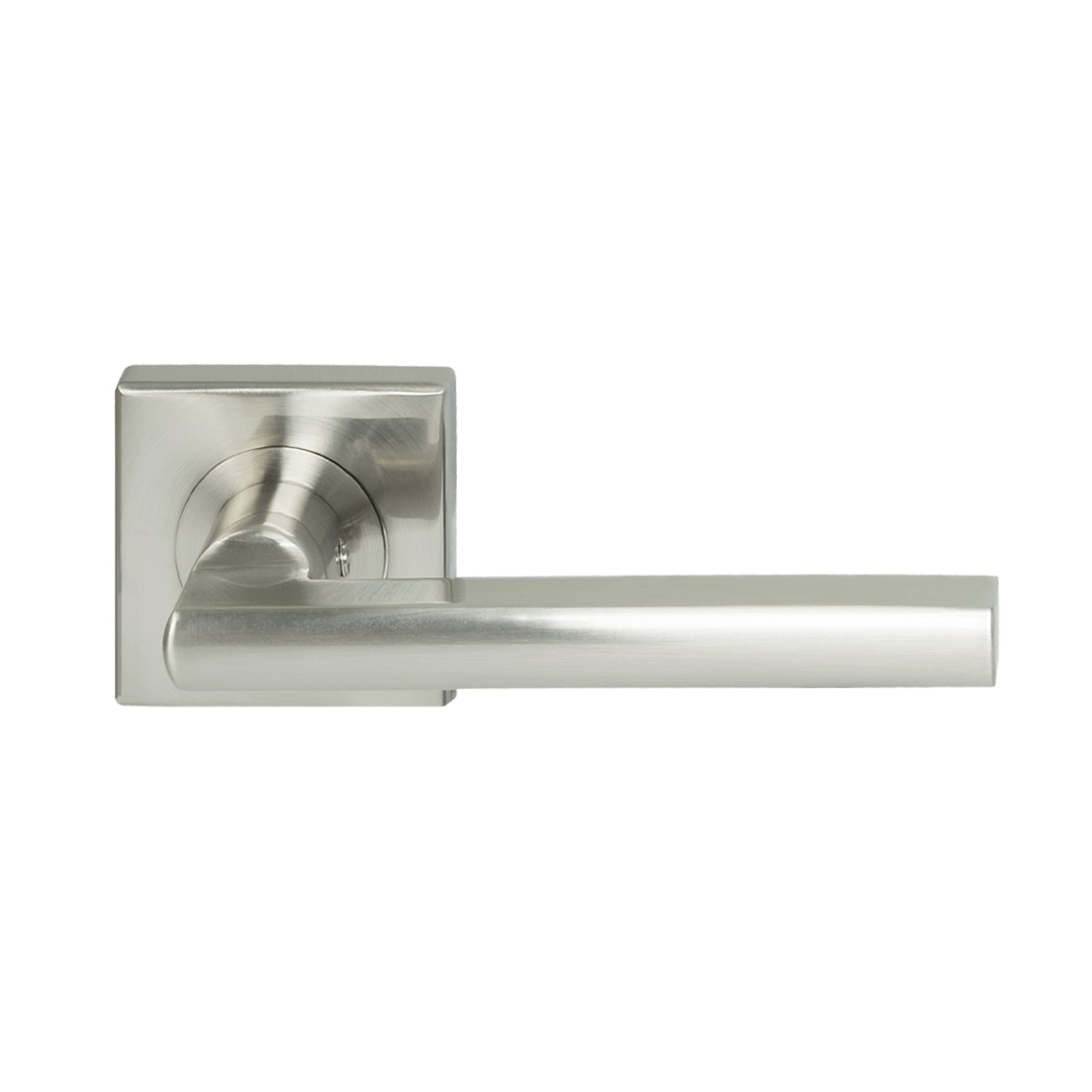 Miles Nelson Parma Square Rosette Lever Set Satin Nickel