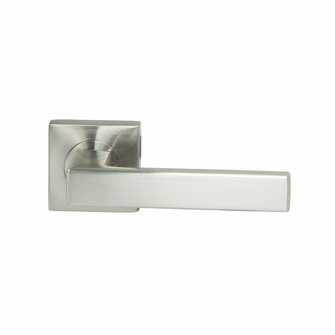 Miles Nelson Verona Square Rosette Lever Satin Nickel
