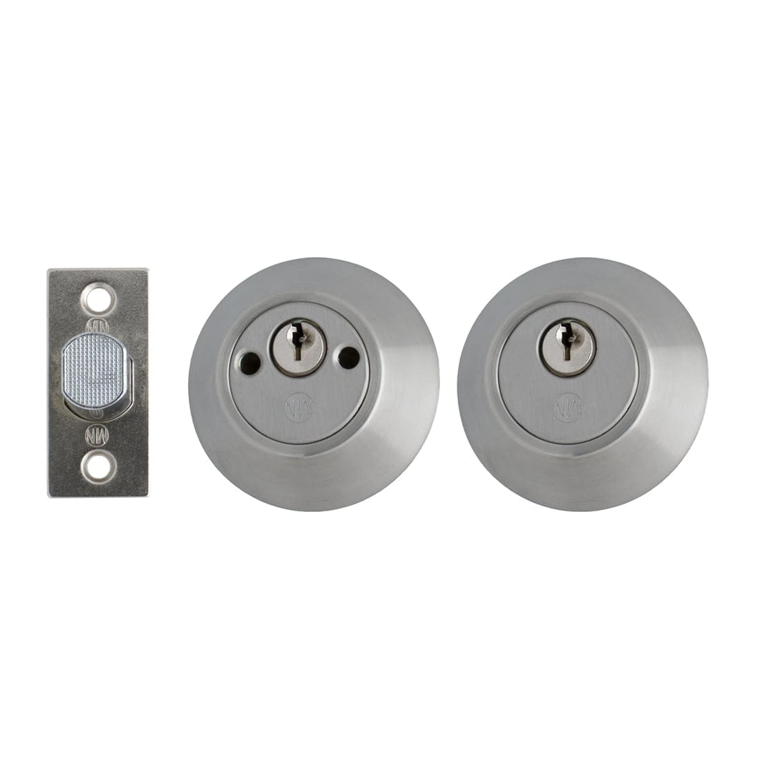 Miles Nelson Deadbolt Double Cylinder Keyed Both Sides Satin Nickel