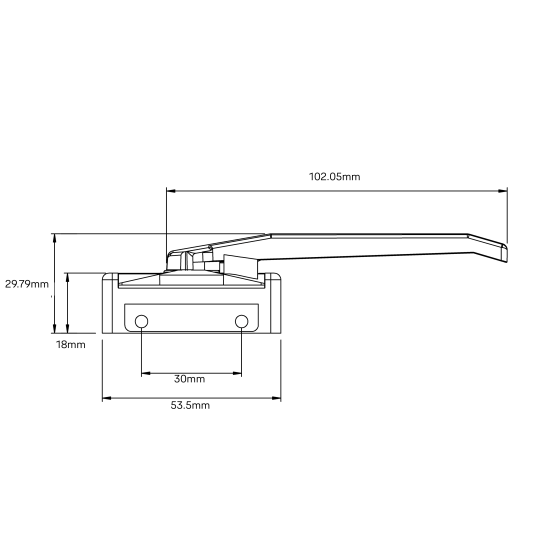 Yale Window Handle Wedgeless Low Profile Sub Fix
