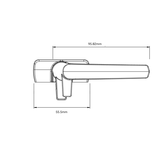 Yale Aria Helix Seal Double Tongue Window Fastener Black
