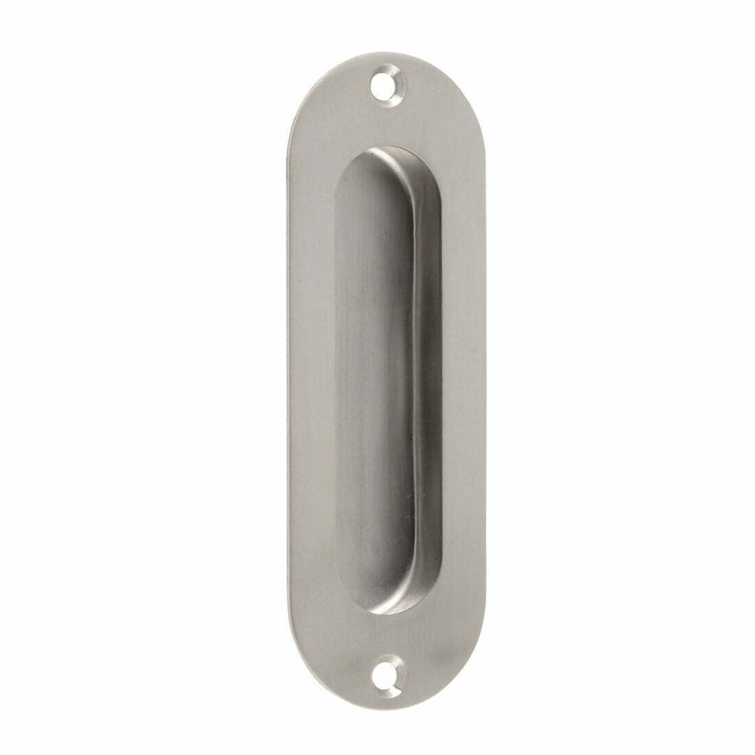 Miles Nelson Oval Edge Flush Pull Face Fix 120mm x 40mm Stainless Steel