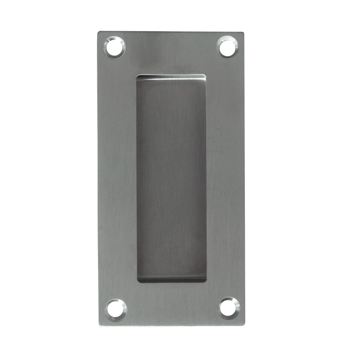 Miles Nelson Square Edge Flush Pull Face Fix 102mm x 52mm Stainless Steel