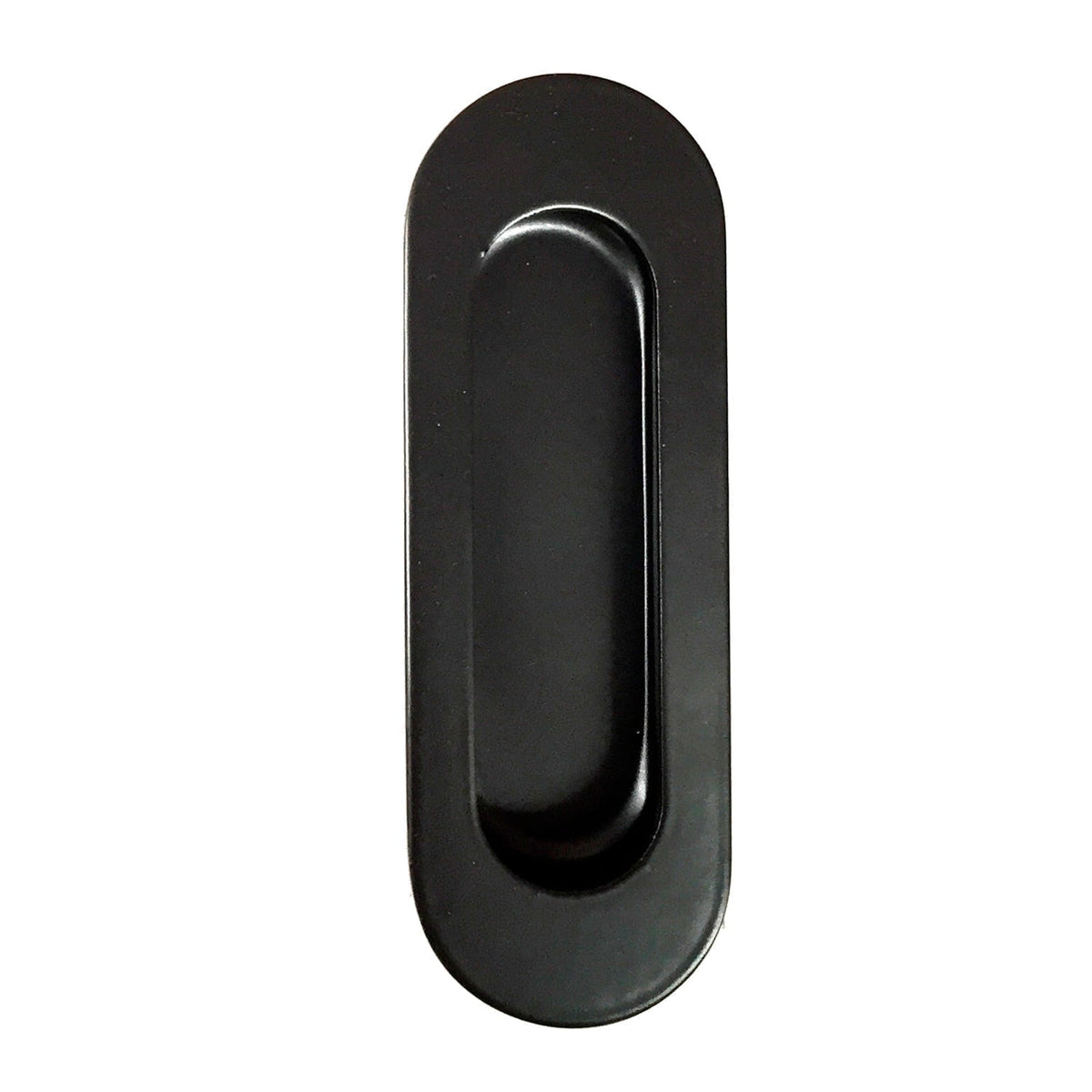 Miles Nelson Oval Edge Flush Pull Concealed Fix 120mm x 40mm Matt Black