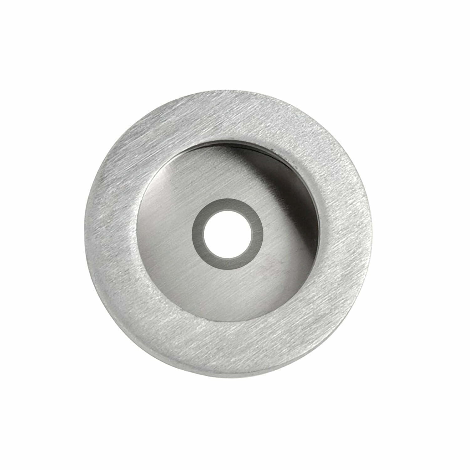 Miles Nelson Round Flush Finger Pull 30mm Satin Chrome
