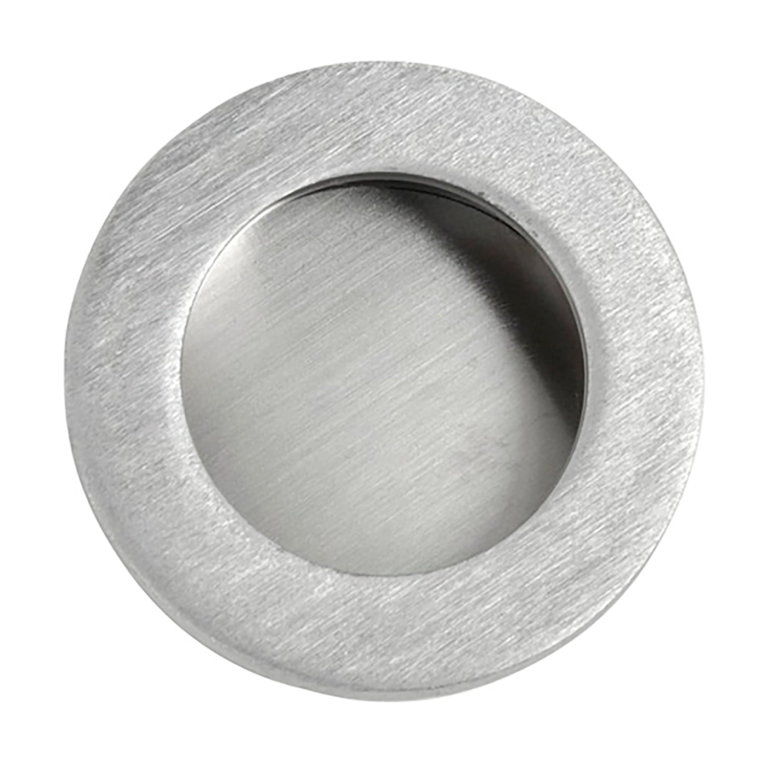 Miles Nelson Round Flush Finger Pull 50mm Satin Chrome