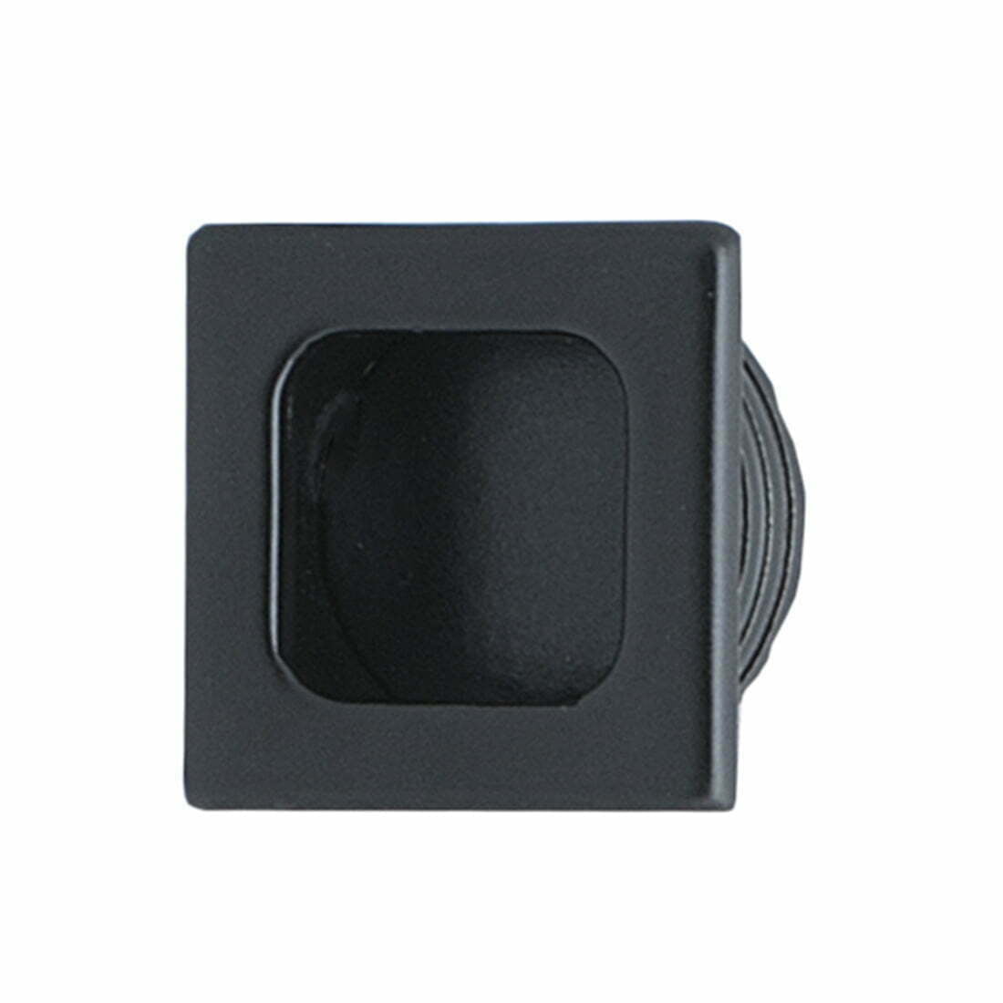 Miles Nelson Square Flush Finger Pull Matt Black