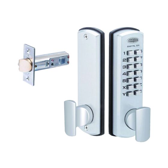 Lockwood DX Digital Lock 530 latch Satin Chrome