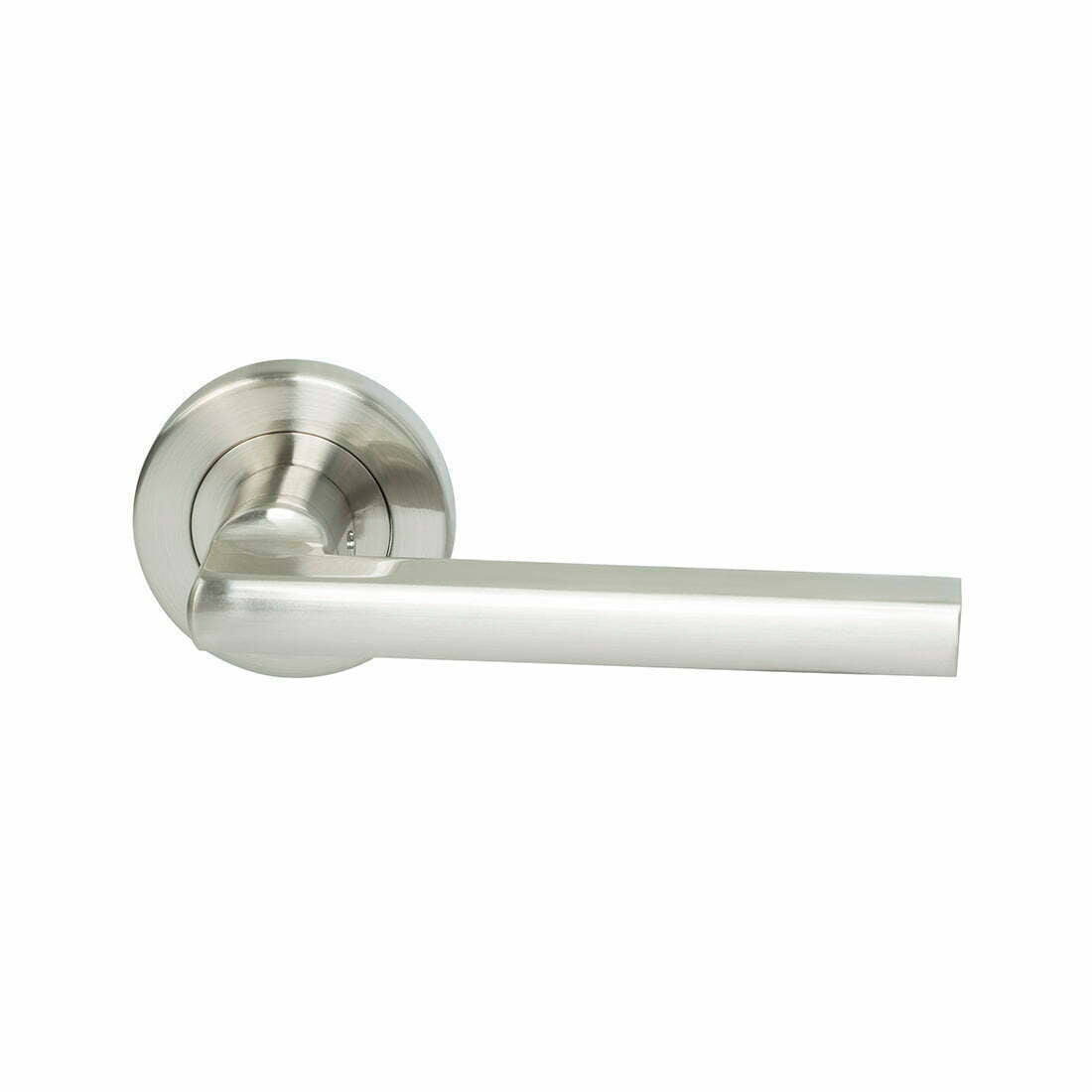 Miles Nelson Parma Lever Round Rose Satin Nickel